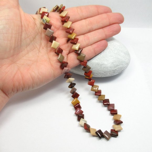 Mookite Jasper diamond necklace - Picture 3 of 9